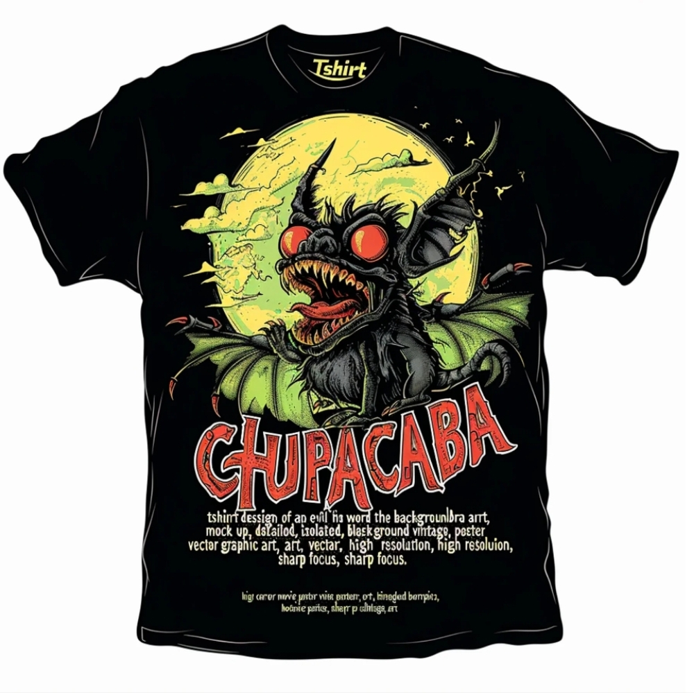 Chupacaba Horror Movies Men's Crew T-shirt Size 2XL